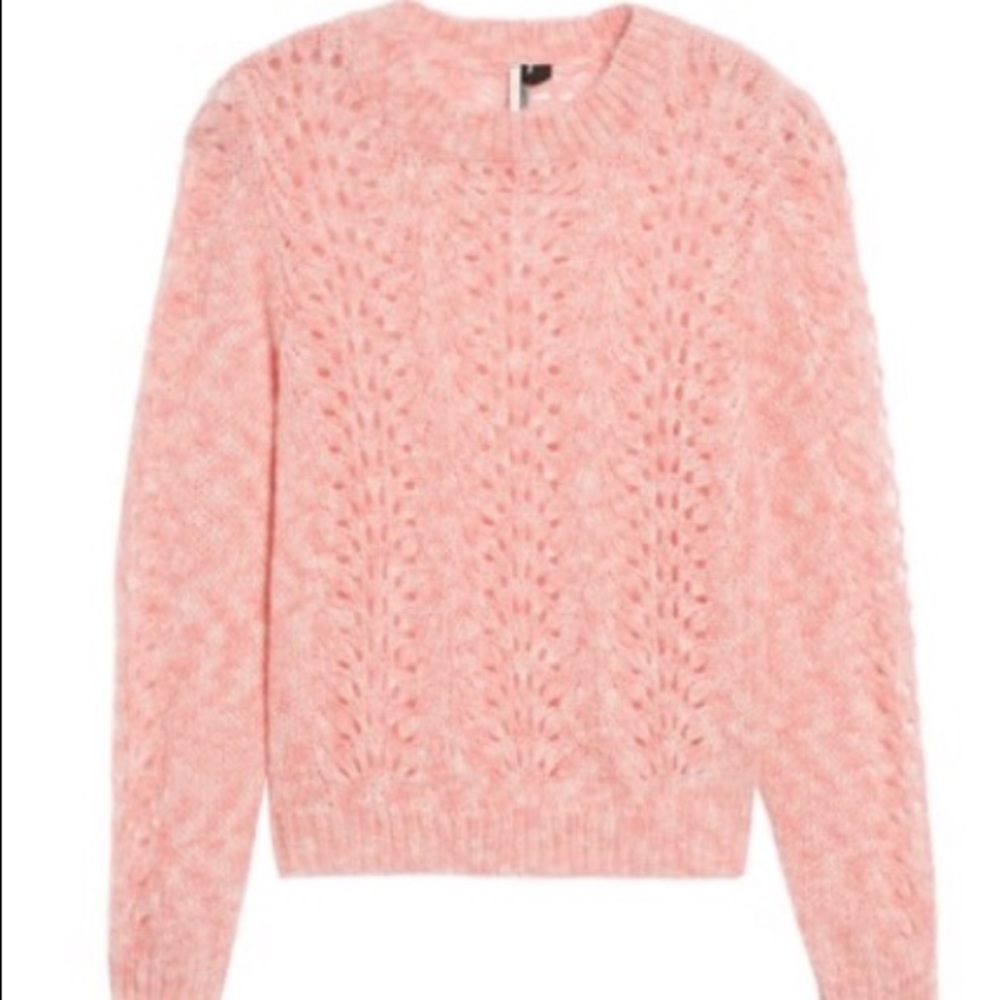 Topshop Strawberry Cream Open Knit Sweater… - Picture 6 of 6